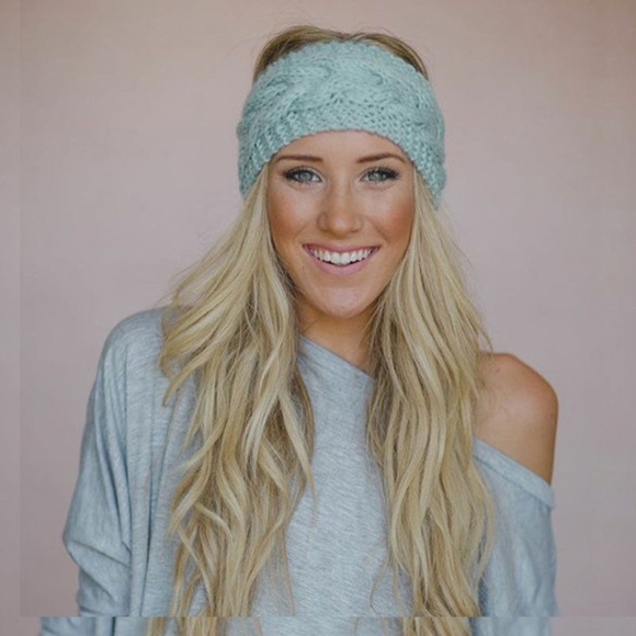 *ZOE* Mint Handmade Twist Woven Fashion Headband - Picture 3 of 6